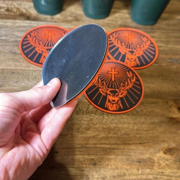 11PC Jägermeister herbal liqueur bundle lot green 5” plastic logo cups/coasters - Picture 7 of 16